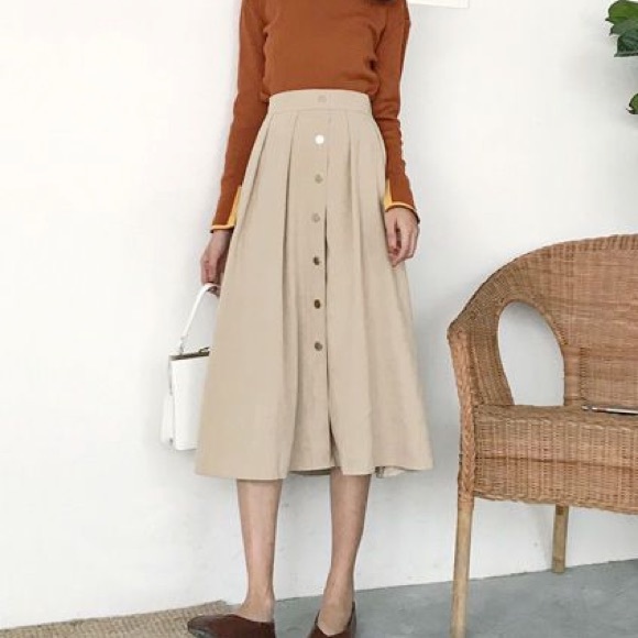 Skirts | Long Tan Skirt | Poshmark